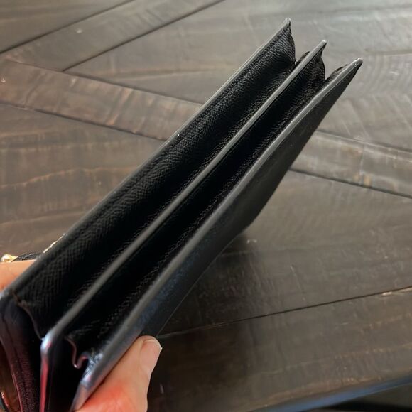 Coach Pebbled Klare Crossbody Gold Black Convertible Shoulder Purse Bag - Picture 4 of 6